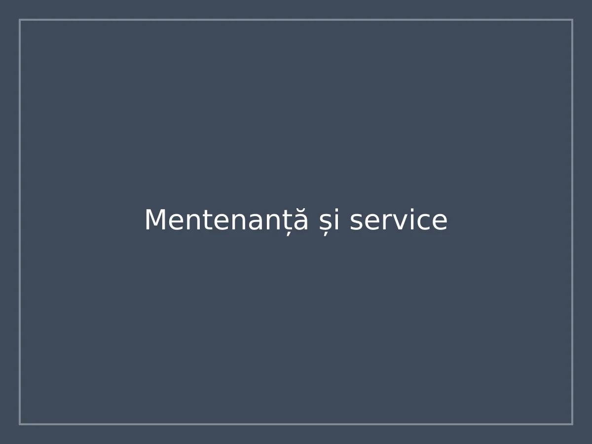 Mentenanță și service