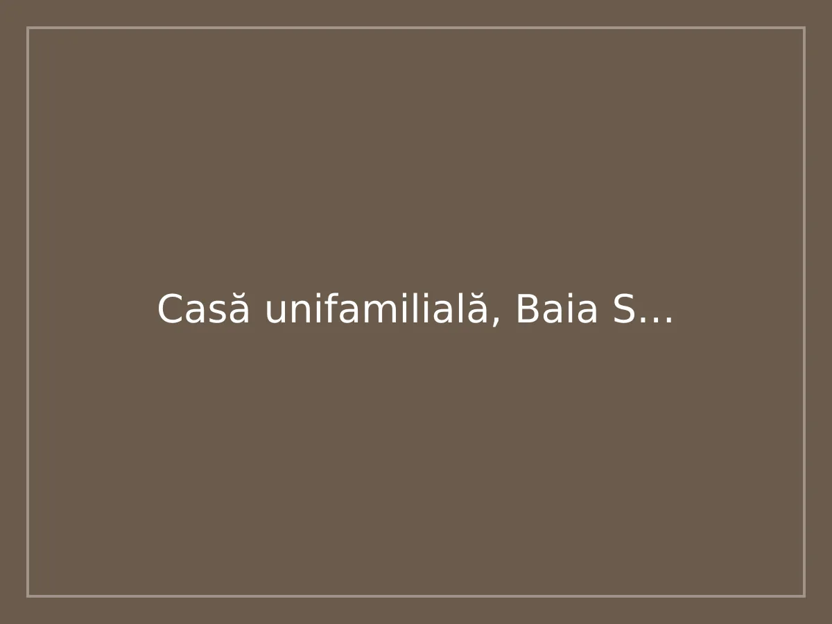 Casă unifamilială, Baia Sprie