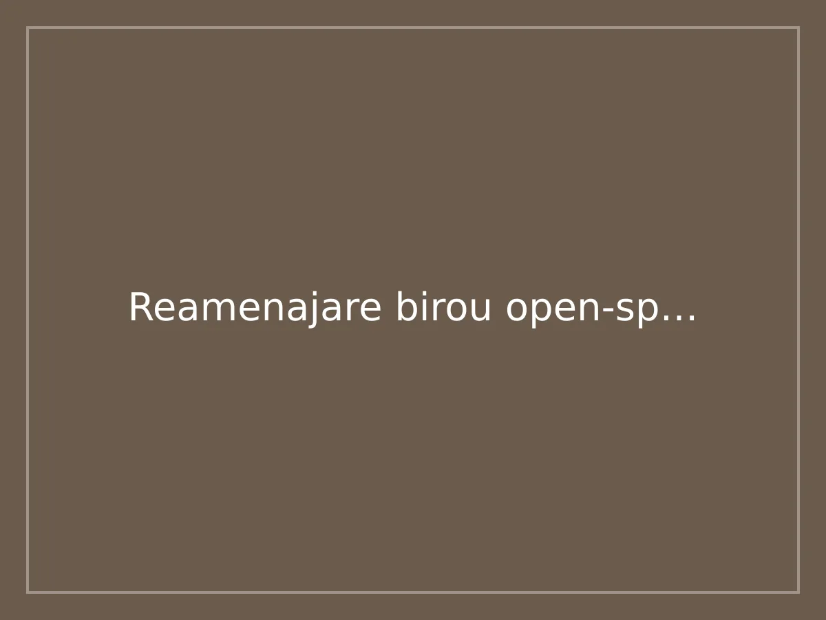 Reamenajare birou open-space, 320 mp